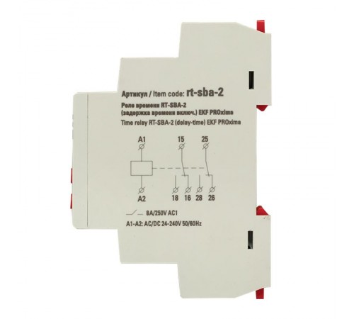 Реле времени RT-SBA-2 (задержка времени включ.) PROxima  rt-sba-2  EKF