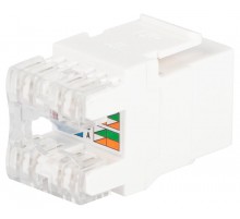 Коннектор RJ45 CAT6 UTP Keystone, цвет белый  ОФИС 18-8002-0  Б0063290  ЭРА