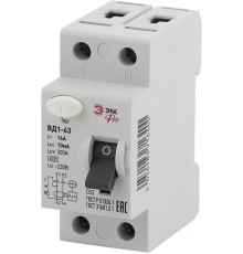 Выключатель дифференциальный (УЗО) (электромеханическое) NO-902-65 ВД1-63 1P+N 16А 10мА  Б0031904  ЭРА