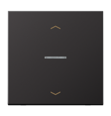 Клавиша для KNX кнопки, 1 группа, с окошком с символами "стрелки"; металл; дарк  AL101KO5PD  Jung