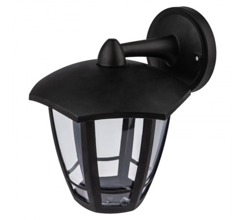 Светильник садово-парковый   ДБУ 07-8-006 Дели 3 черный 6 гранный настенный IP44 светодиодный 8Вт 3000K   Б0064274  ЭРА