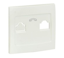Валенсия лицевая панель розетки Phone 1-местная жемчуг EKF PROxima   EST01-L-034-50   EKF