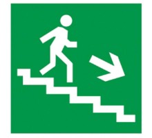 Пиктограмма (наклейка) . 150х150мм "Напр.к эвак.вых.по лест.напр.вниз"  YPC30-150NEV-LNAPRVN  IEK