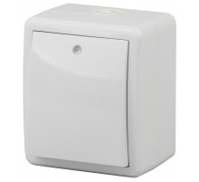 Выключатель с подсветкой 11-1402-01  IP54, 10АХ-250В, ОУ, Эксперт, Белый Б0020671  ЭРА