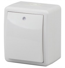 Выключатель с подсветкой 11-1402-01  IP54, 10АХ-250В, ОУ, Эксперт, Белый Б0020671  ЭРА