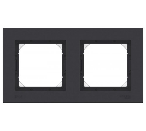 AtlasDesign Aqua Рамка 2-ая IP44, Карбон  ATN441002  SE