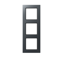 Рамка для вертикальной и горизонтальной установки, 3 поста; термопласт; матовый антрацит; A CREATION  AC583BFANM  Jung