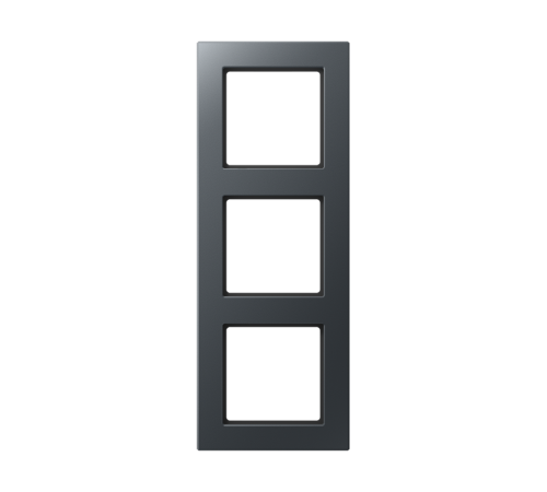 Рамка для вертикальной и горизонтальной установки, 3 поста; термопласт; матовый антрацит; A CREATION  AC583BFANM  Jung
