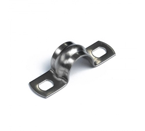 Скоба металлическая двухлапковая СМД(INOX) d10-11 мм (20шт/1600шт уп/кор)  PR08.20715  Промрукав