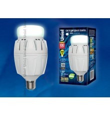 Лампа светодиодная LED-M88-100W/NW/E27/FR ALV01WH LED мощная с мат. рассеивателем. Материал корпуса алюминий. 4000К. Серия Venturo. .  09507  Uniel