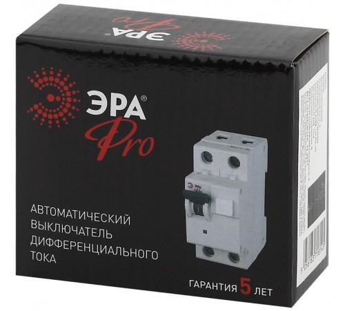 Выключатель автоматический дифференциального тока NO-901-89 АВДТ 63 C40 100мА 1P+N тип А Pro  Б0031839  ЭРА