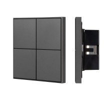 INTELLIGENT ARLIGHT Кнопочная панель KNX-304-23-IN Black (BUS, Frame) (IARL, IP20 Металл, 2 года)  039667  Arlight