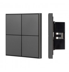 INTELLIGENT ARLIGHT Кнопочная панель KNX-304-23-IN Black (BUS, Frame) (IARL, IP20 Металл, 2 года)  039667  Arlight