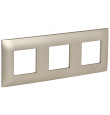 SKANDY Рамка 3-местная SK-F03Sh шампань  SK-M32-K37  IEK