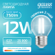 Лампа светодиодная   Filament Elementary Шар 12W 750lm 4100К Е27 LED 1/10/100  52222  Gauss