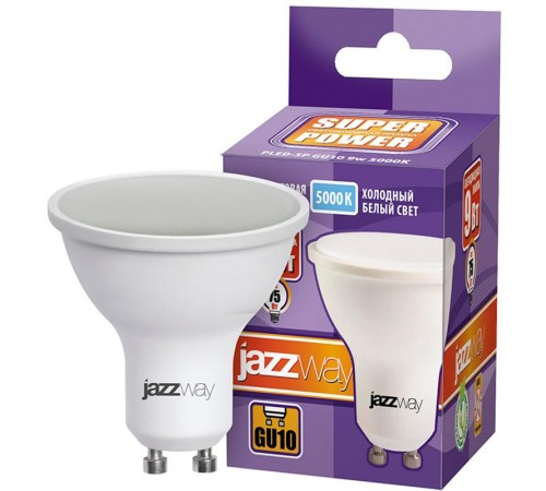 Лампа светодиодная LED 9Вт GU10 230В 5000К PLED- SP 720Lm-E отражатель (рефлектор)  2859723A  Jazzway