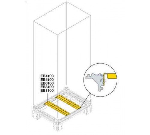 Профиль поперечный Г=600мм для вертикальных стоек(2шт)  EB6100  ABB