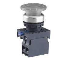 Кнопка управления "Грибок" 40мм с самовозвратом NP8-10MD/11 1НО белая AC110В-220В(LED) IP65 (R)  578664  CHINT