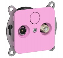 FLITE Розетка 2-ая TV+SAT экр. проходная РТВс-2-1-2-ФлПр пурпурный  FI-AF23-P-K99  IEK