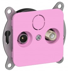 FLITE Розетка 2-ая TV+SAT экр. оконечная РТВс-2-1-1-ФлПр пурпурный  FI-AF23-O-K99  IEK