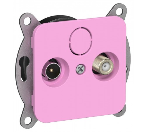 FLITE Розетка 2-ая TV+SAT экр. проходная РТВс-2-1-2-ФлПр пурпурный  FI-AF23-P-K99  IEK