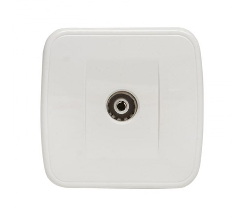 Минск Розетка TV 1-местная ОП 75Ом  5-862МГц белая  EKF Basic  EGA00-027-10  EKF