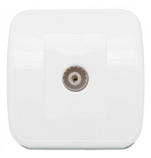 Минск Розетка TV 1-местная ОП 75Ом  5-862МГц белая  EKF Basic  EGA00-027-10  EKF