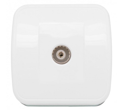 Минск Розетка TV 1-местная ОП 75Ом  5-862МГц белая  EKF Basic  EGA00-027-10  EKF