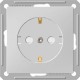 W59 Белый Розетка с заземлением с защитными шторками  RS16-152-1-86  SE
