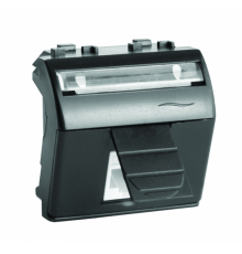 USB 2.0 со шторкой, Brava, черная, 2мод  77202N  DKC