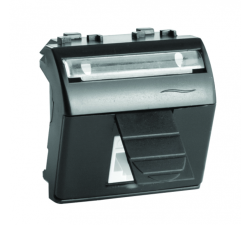 USB 2.0 со шторкой, Brava, черная, 2мод  77202N  DKC