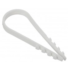 Дюбель-хомут 19х25мм круг. каб. нейл. белый (100шт) GENERICA  UDH13-19-25-100-K01-G  GENERICA