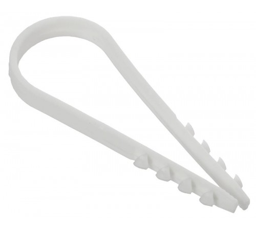 Дюбель-хомут 19х25мм круг. каб. нейл. белый (100шт) GENERICA  UDH13-19-25-100-K01-G  GENERICA