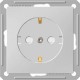 W59 Белый Розетка с заземлением с защитными шторками  RS16-152-1-86  SE