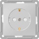W59 Белый Розетка с заземлением с защитными шторками  RS16-152-1-86  SE
