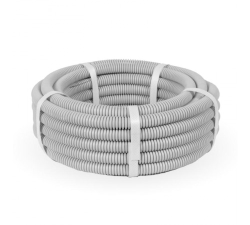 Труба гофрированная ПВХ легкая 350 Н серая д20 (10м/уп) с/з   PR.012032М10  Промрукав