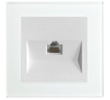 GLS00-7007-01 Розетка компьютерная 1-местная RJ-45, 8С, серия Катрин, белый  39170  STEKKER