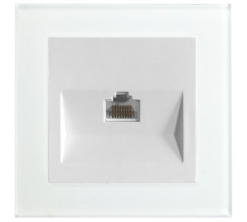 GLS00-7007-01 Розетка компьютерная 1-местная RJ-45, 8С, серия Катрин, белый  39170  STEKKER