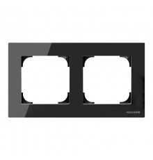 Рамка 2-постовая, серия SKY, цвет стекло чёрное2CLA857200A3101 ABB