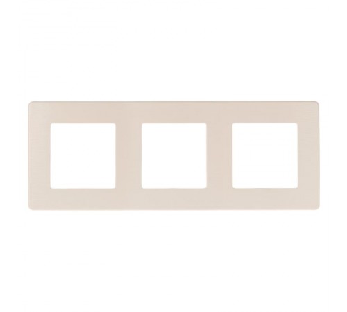 Рамка для розеток и выключателей серия 12 12-5103-02 на 3 поста, сатин, слоновая кость  Б0052520  ЭРА