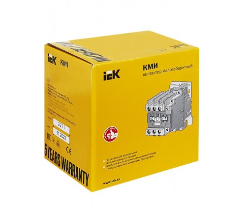 Контактор КМИ-49512 95А 400В/АС3 1НО;1НЗ   KKM41-095-400-11  IEK