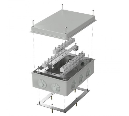 Коробка огнестойкая для о/п 40-0330-FR6.0-40 Е15-Е120 RAL7035 260х175х90 (7 шт/кор) серая  40-0330-7035-FR6.0-40  Промрукав
