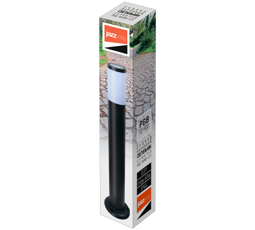 Светильник светодиодный уличный PGB 02-900 E27 230V BL (черный) IP44 столбик  .5040731  Jazzway
