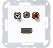 2x Cinch Audio (RCA) / Stereo Jack (TRS 3.5 mm) / HDMI MAA1082WW Jung