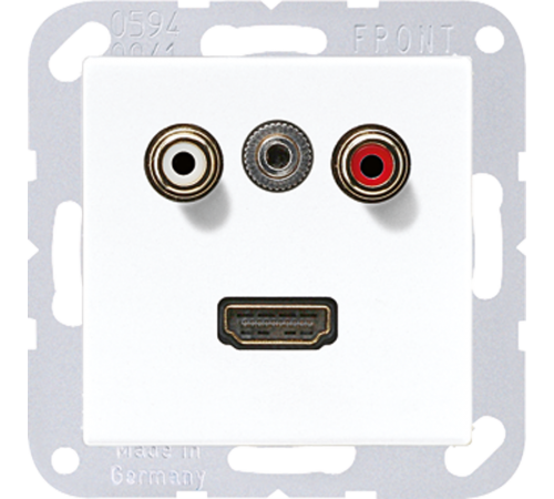 2x Cinch Audio (RCA) / Stereo Jack (TRS 3.5 mm) / HDMI MAA1082WW Jung