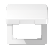 Крышка ударопрочная откидная ударопрочная для штекерных розеток; белая  CD590BFKLWW  Jung