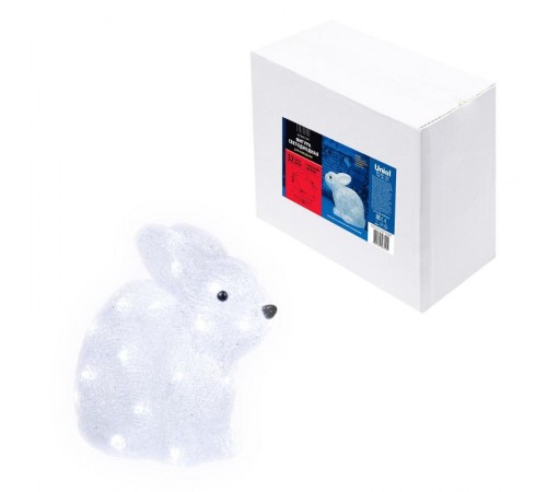 Фигура светодиодная  "Кролик"  ULD-M2724-032/STA WHITE IP20 RABBIT ,  32 диода, 27*14*24 см, белый, IP20.  09561  Uniel