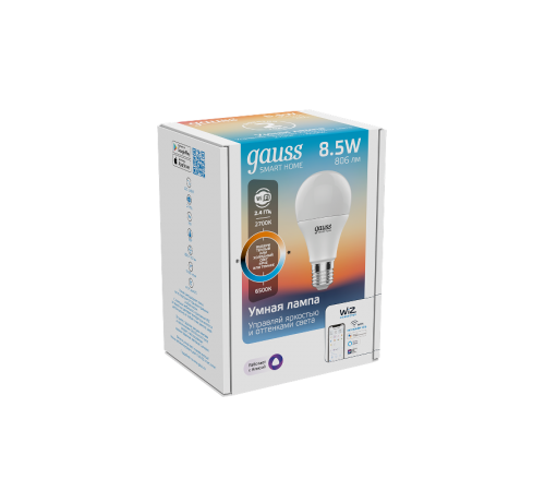 Лампа Светодиодная Smart Home DIM+CCT E27 A60 8.5 Вт 1/10/100  1130112  Gauss