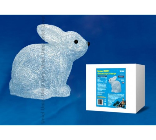 Фигура светодиодная  "Кролик"  ULD-M2724-032/STA WHITE IP20 RABBIT ,  32 диода, 27*14*24 см, белый, IP20.  09561  Uniel