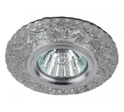 Светильник точечный встраиваемый DK LD4 MR16 3Вт GU5.3 прозрачный c мультиколор подсветкой  Б0019207  ЭРА